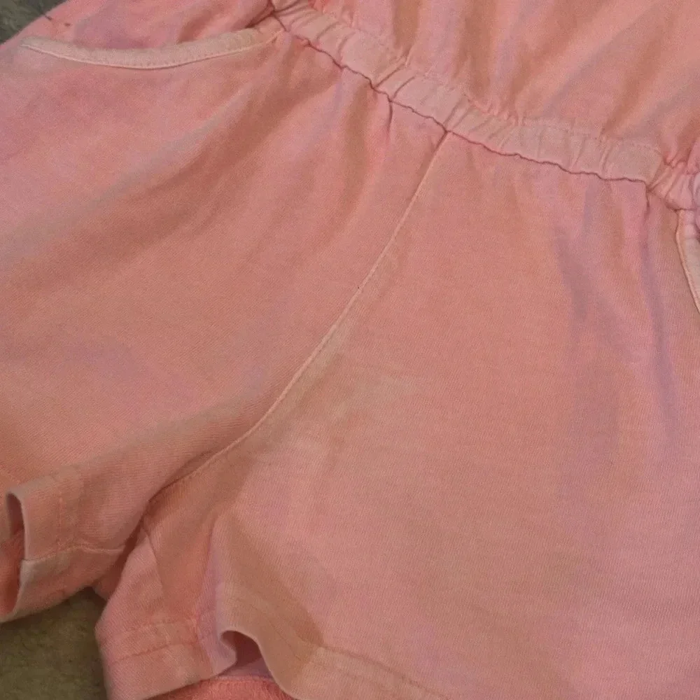 Carter’s Pink Crochet Trim Sleeveless Romper Girls Size 2T